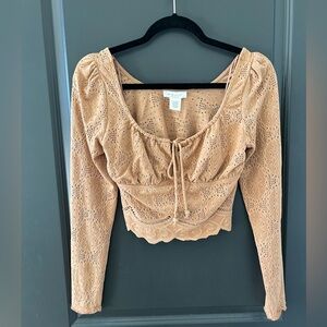 Women’s eyelet crochet top